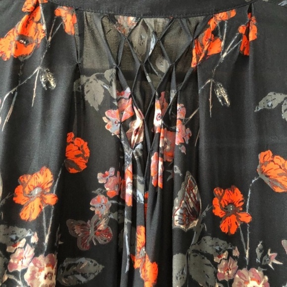 FREE PEOPLE “So Fine” Floral Chiffon Print Tunic Top - Picture 13 of 16